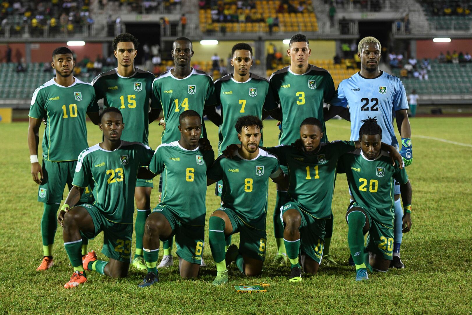 Los 11 de la selección de Guyana. (Foto: Concacaf)