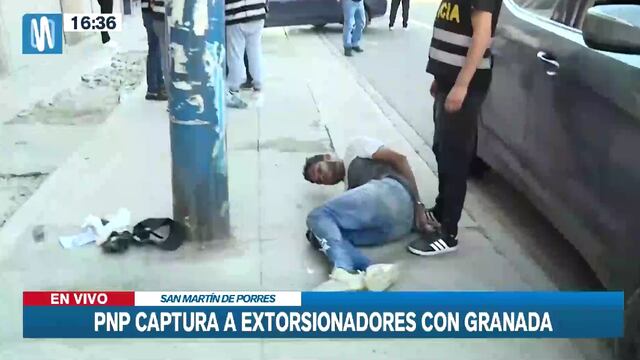 SMP: capturan a dos extorsionadores con granada de guerra | VIDEO