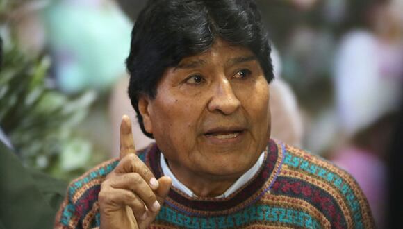 El expresidente de Bolivia, Evo Morales, participa durante una conferencia de prensa, el 11 de abril de 2024, en La Paz, Bolivia. (Foto de Luis Gandarillas / EFE)