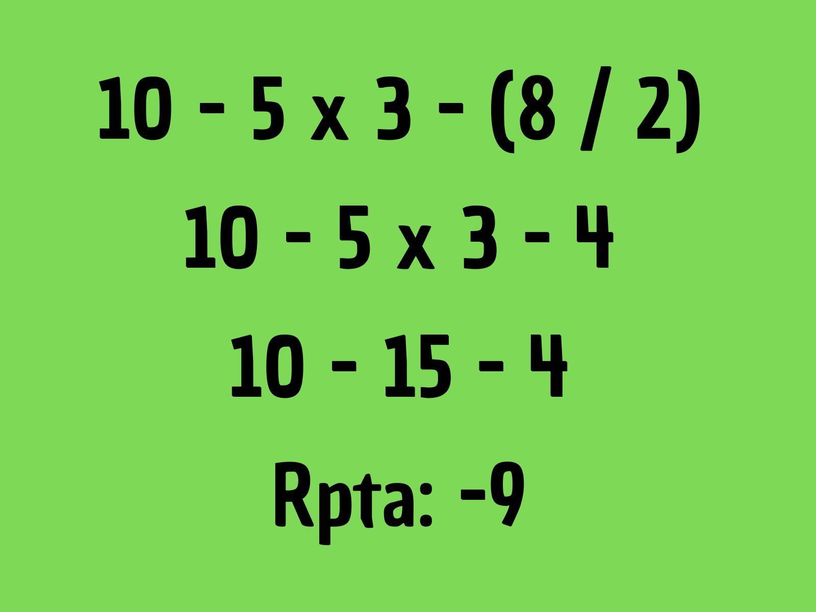 Reto matemático: Esta es la forma correcta de desarrollar este problema numérico. (Creación: Mag)