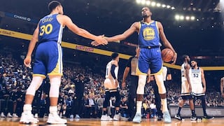 Warriors vencieron a los Timberwolves gracias a los 61 puntos de la pareja Curry-Durant | VIDEO