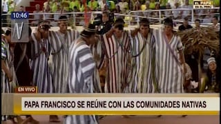 Nativos asháninkas danzaron para el Papa en Puerto Maldonado
