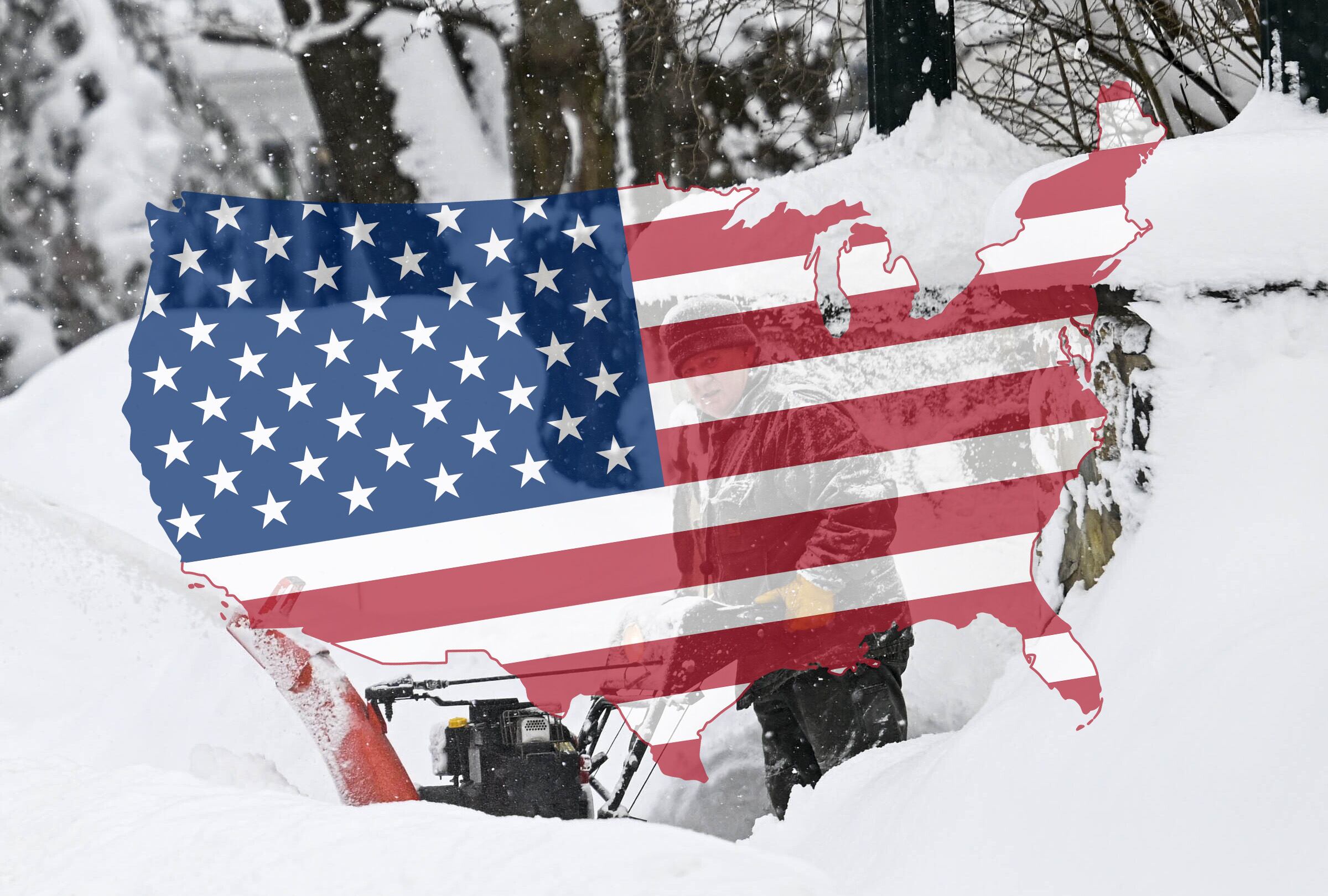 Febrero suele ser el mes más nevado en el noreste de Estados Unidos, ya que es probable que haya una gran cantidad de nieve y hielo en gran parte de la región durante los próximos días. (Foto: AFP/Composición Mag)