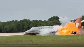 Avión ejecutivo se estrella durante aterrizaje de emergencia en República Dominicana | VIDEO