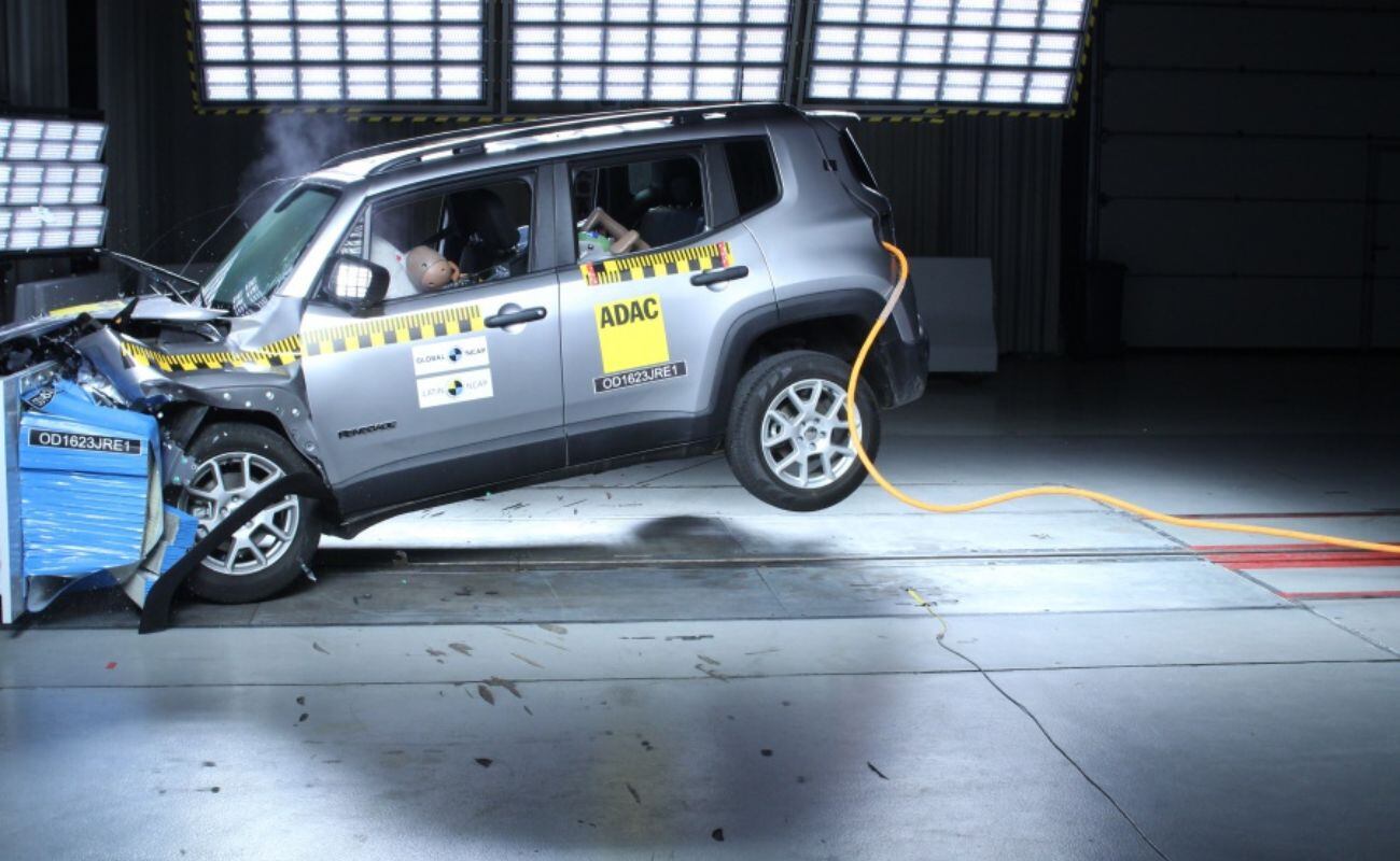 El Jeep Renegade de 2 airbags obtuvo una estrella de cinco posibles. (Foto: Latin NCAP)