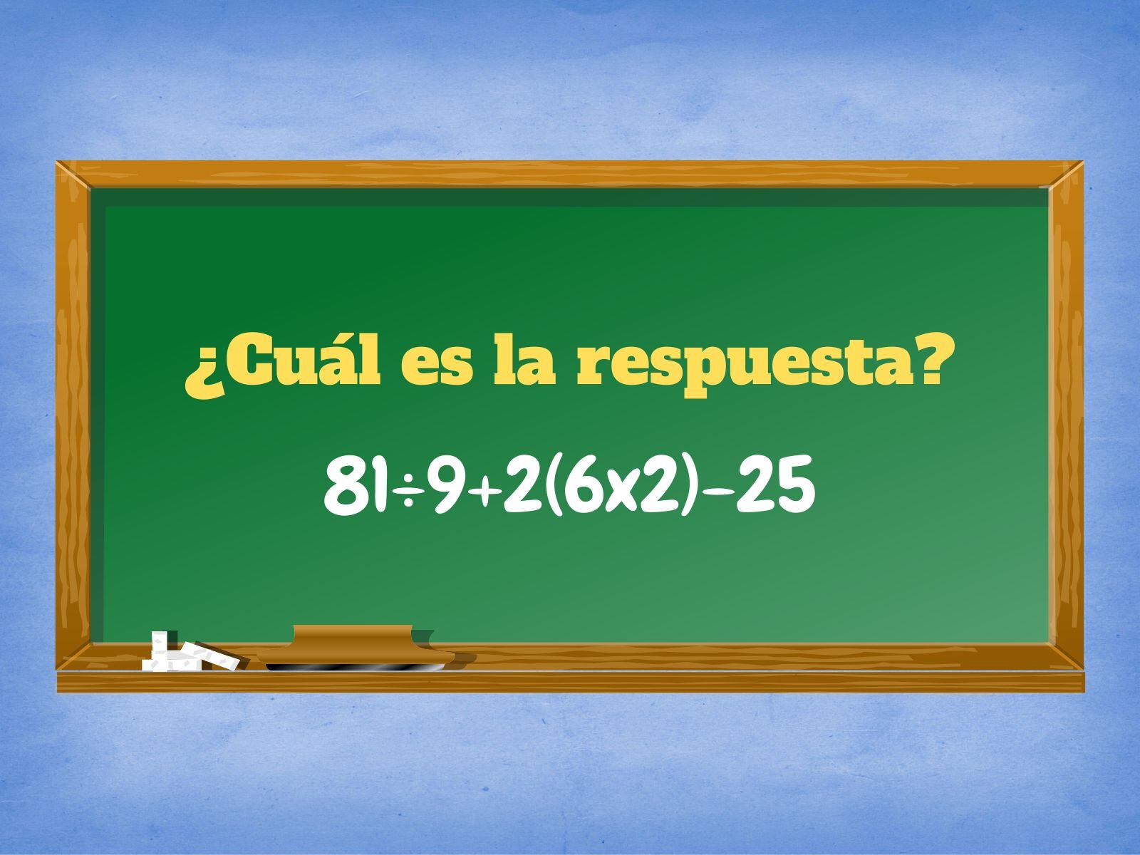 Reto matemático: Mantén la concentración mientras desarrollas el ejercicio. (Creación: Mag)