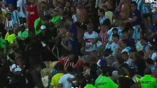 Incidentes entre policías brasileños e hinchas argentinos en tribuna del Maracaná | VIDEO