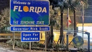 Florida: El norte del "estado del sol" se cubre de nieve