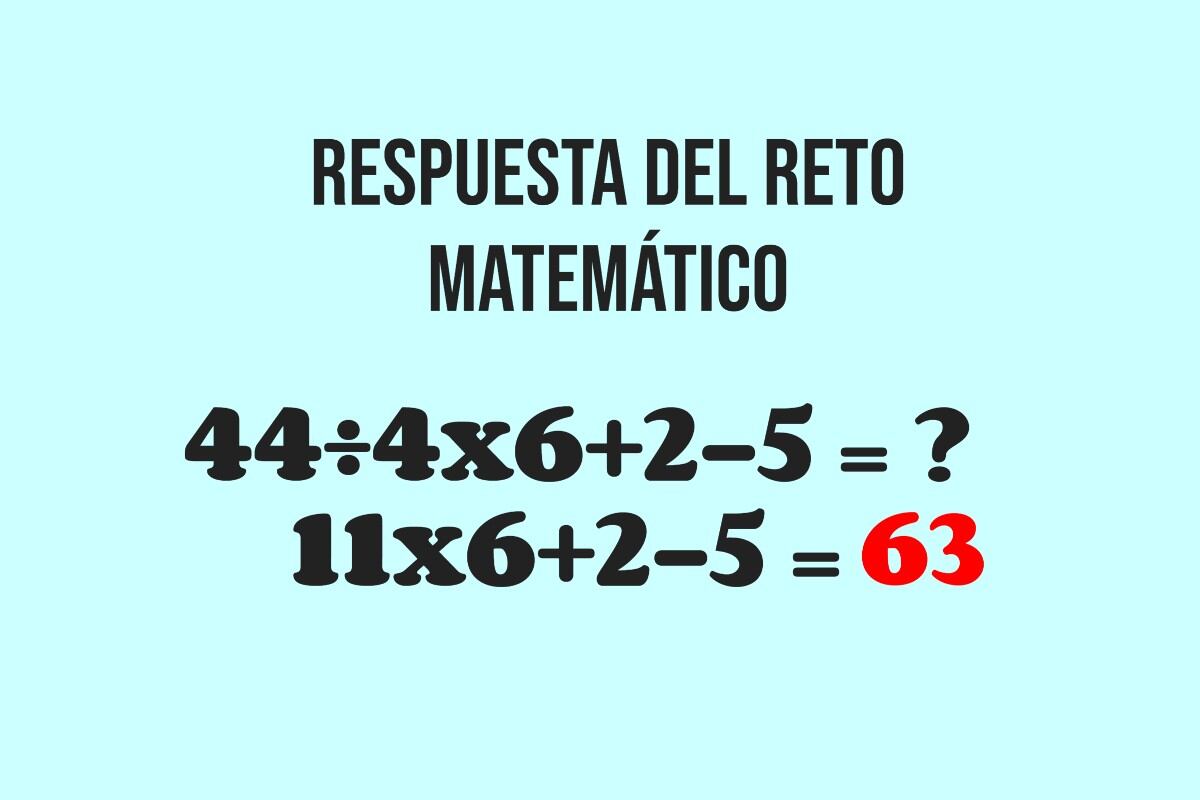 No era tan complicado solucionar este ejercicio numérico, ¿lograste la respuesta correcta?. (Imagen: Mag)