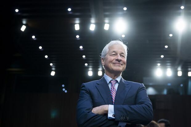 Jamie Dimon, chairman and chief executive officer of JPMorgan Chase & Co., arrives during a Senate Banking, Housing, and Urban Affairs Committee hearing in Washington, D.C., US, on Thursday, Sept. 22, 2022. Lawmakers yesterday seized on recent political tensions and hot-button social issues in a hearing with the chief executive officers of America's largest retail banks asking them on everything from the escalation of the Ukraine conflict and racial equity to fossil-fuel financing.