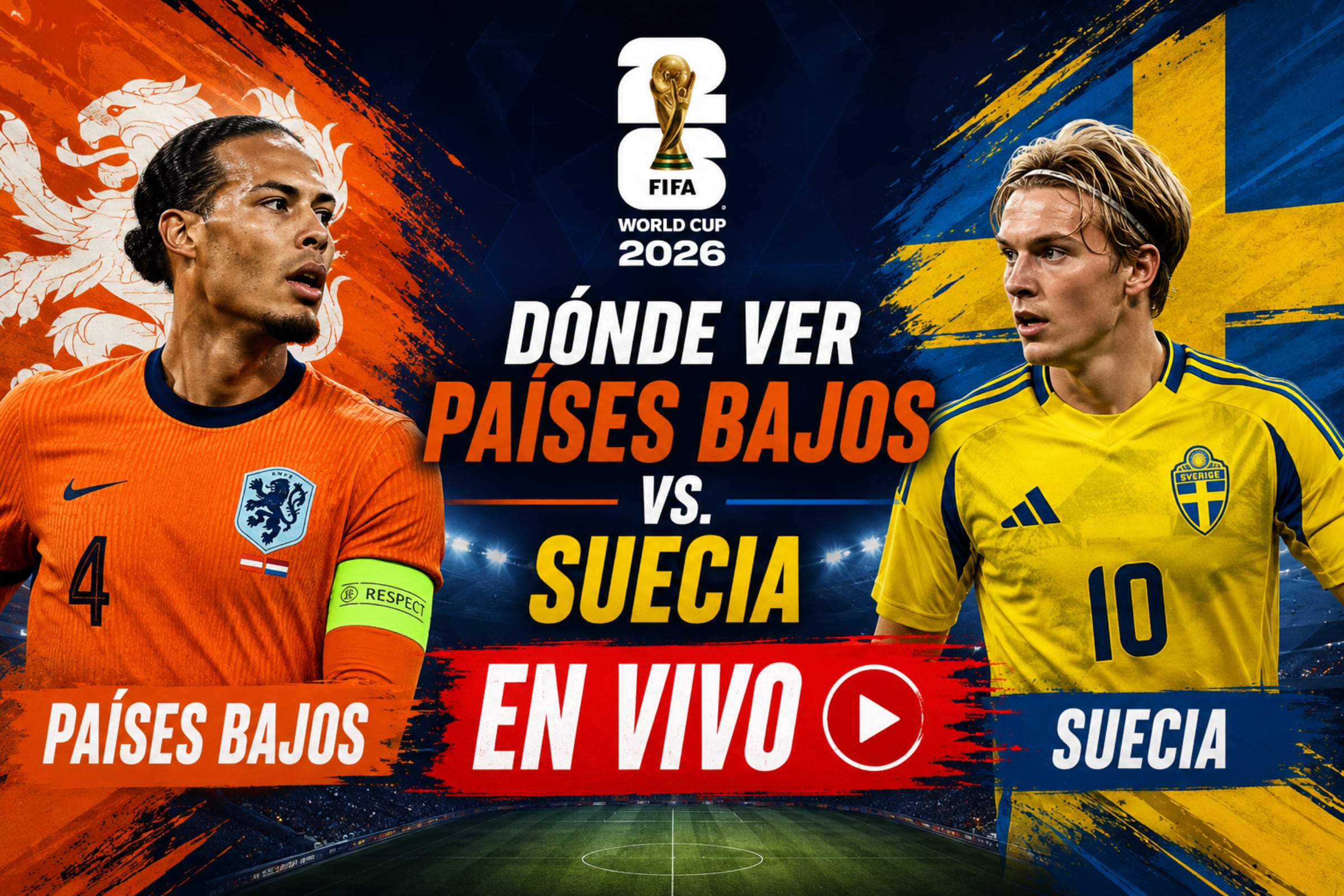¿Dónde ver Países Bajos - Suecia EN VIVO GRATIS por Mundial de Fútbol 2026 en TV abierta? Horarios, formaciones y canales TV online