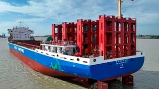 China: así es su primer buque portacontenedores eléctrico que navega por el río Yangtze