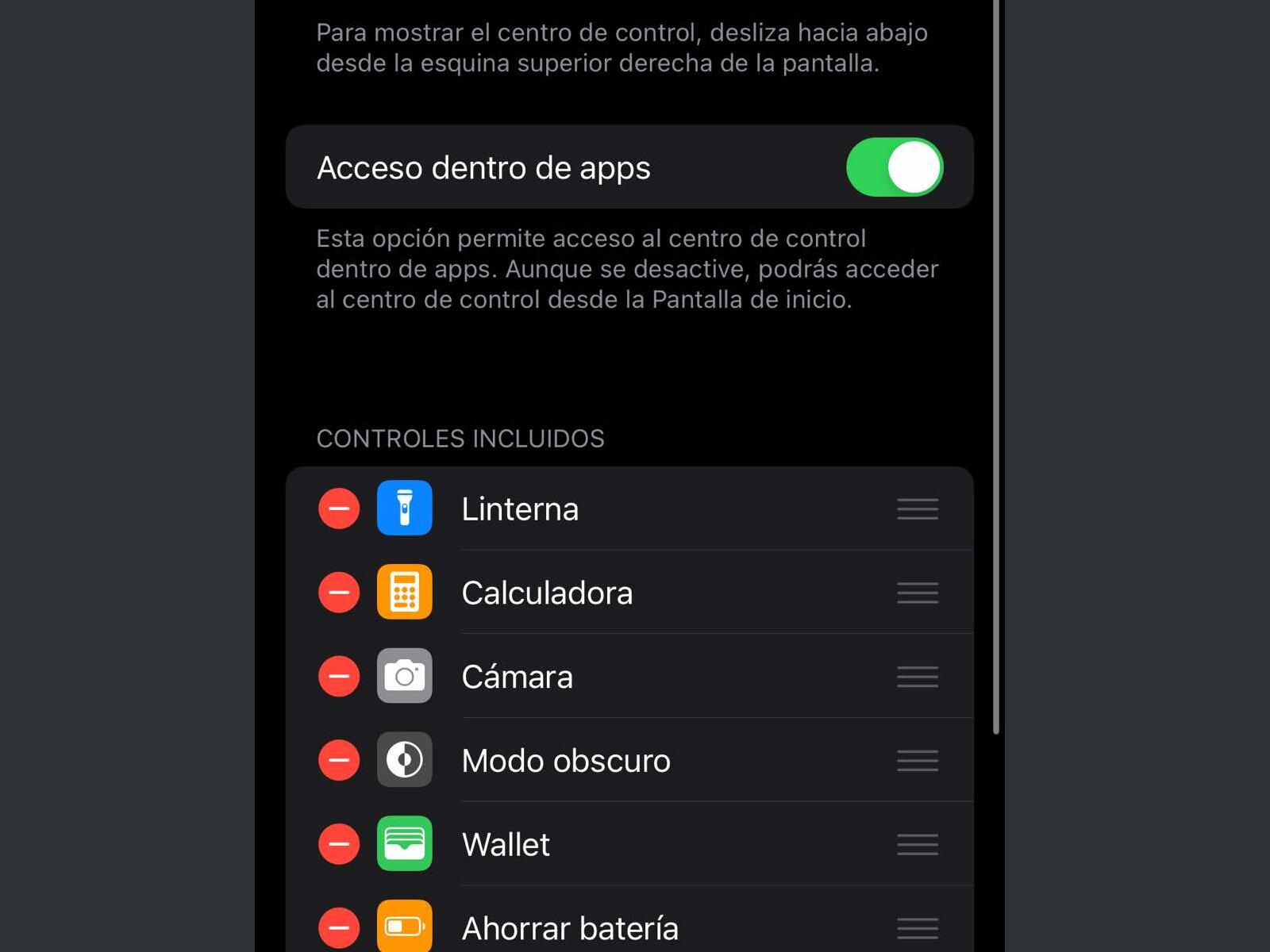 IPHONE | Puedes acomodar los íconos del Centro de Control en tu iPhone. (Foto: MAG - Rommel Yupanqui)