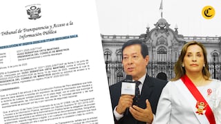 Tribunal de Transparencia da siete días hábiles a PCM para remitir expediente sobre sueldo de Dina Boluarte para resolver apelación