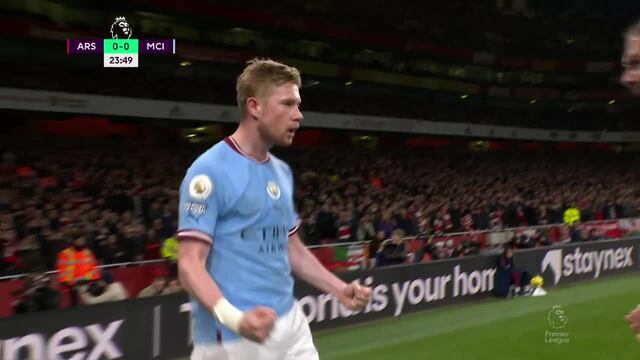 Error del Arsenal y gol del City: De Bruyne marcó por Premier League | VIDEO