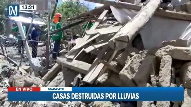 Huancayo: decenas de viviendas resultan severamente afectadas por intensas lluvias | VIDEO