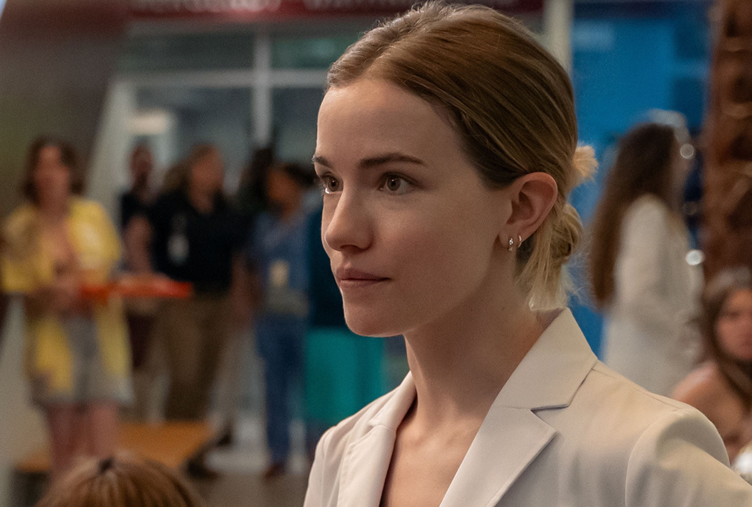Willa Fitzgerald como Danny Simms en una escena de la serie médica "Pulso" (Foto: Netflix)