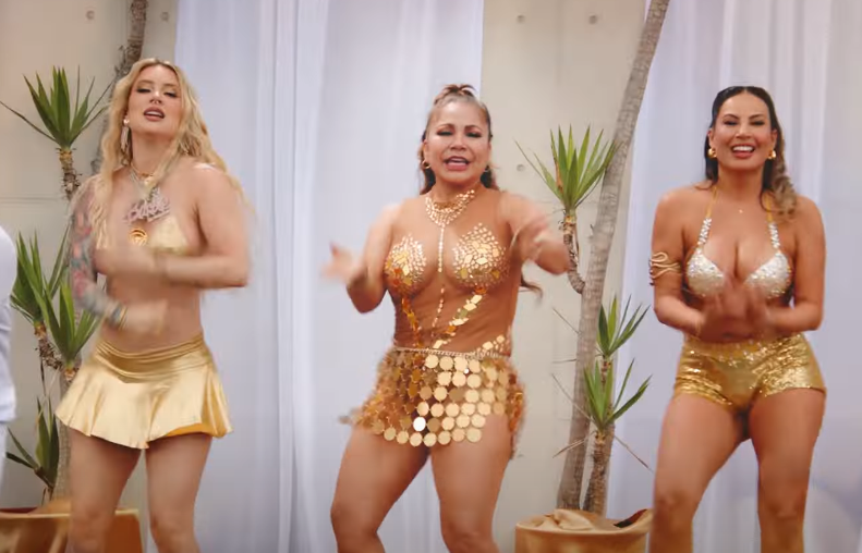 Pamela López protagonizó videoclip de Marisol y Leslie Shaw. (Foto: Captura de YouTube)