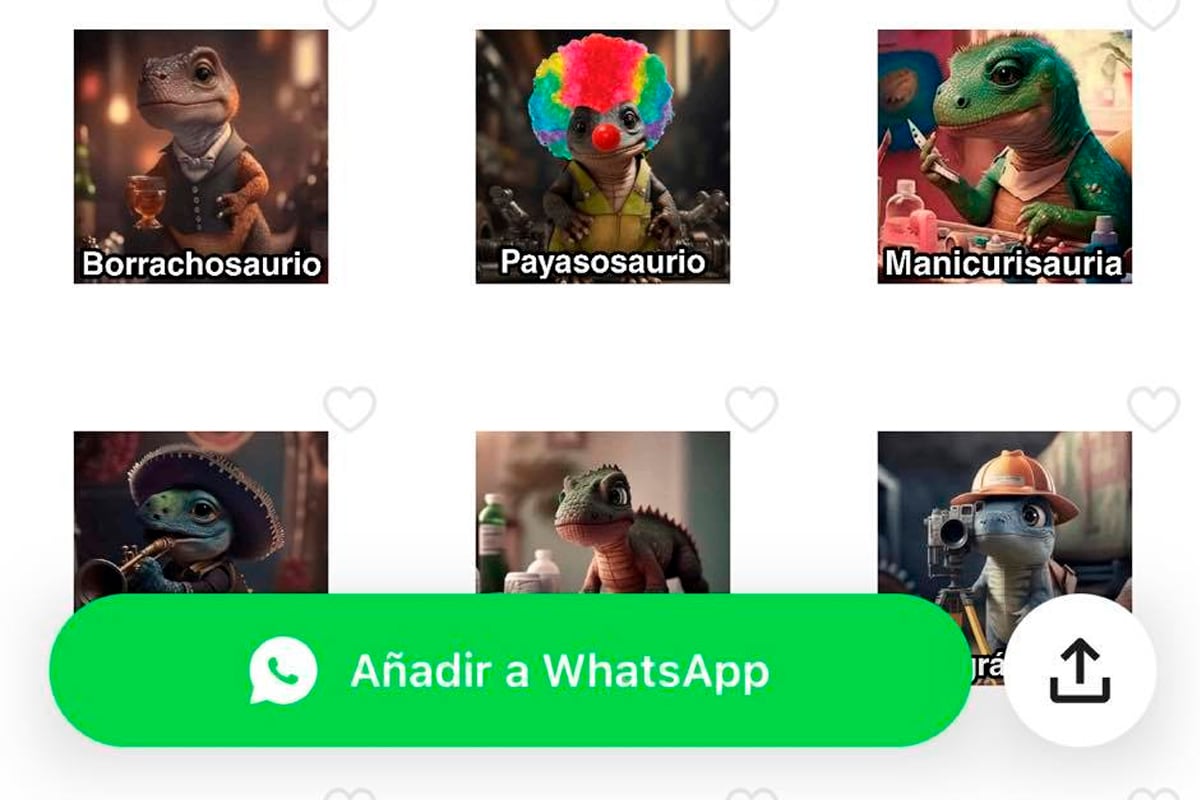 De esta manera puedes añadir a WhatsApp los stickers de los dinosaurios profesionales. (Foto: Sticker.ly)