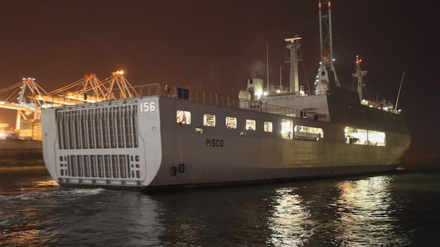 Piura: envían más de 700 toneladas de ayuda humanitaria a bordo del BAP Pisco