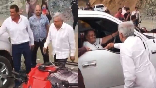 AMLO visita territorio narco y estrecha la mano de la madre de ‘El Chapo’ Guzmán | VIDEO