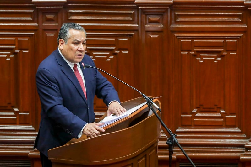 El presidente del Consejo de Ministros, Gustavo Adrianzén, expuso ante el pleno del Congreso la política general del Gobierno. (Foto: PCM)