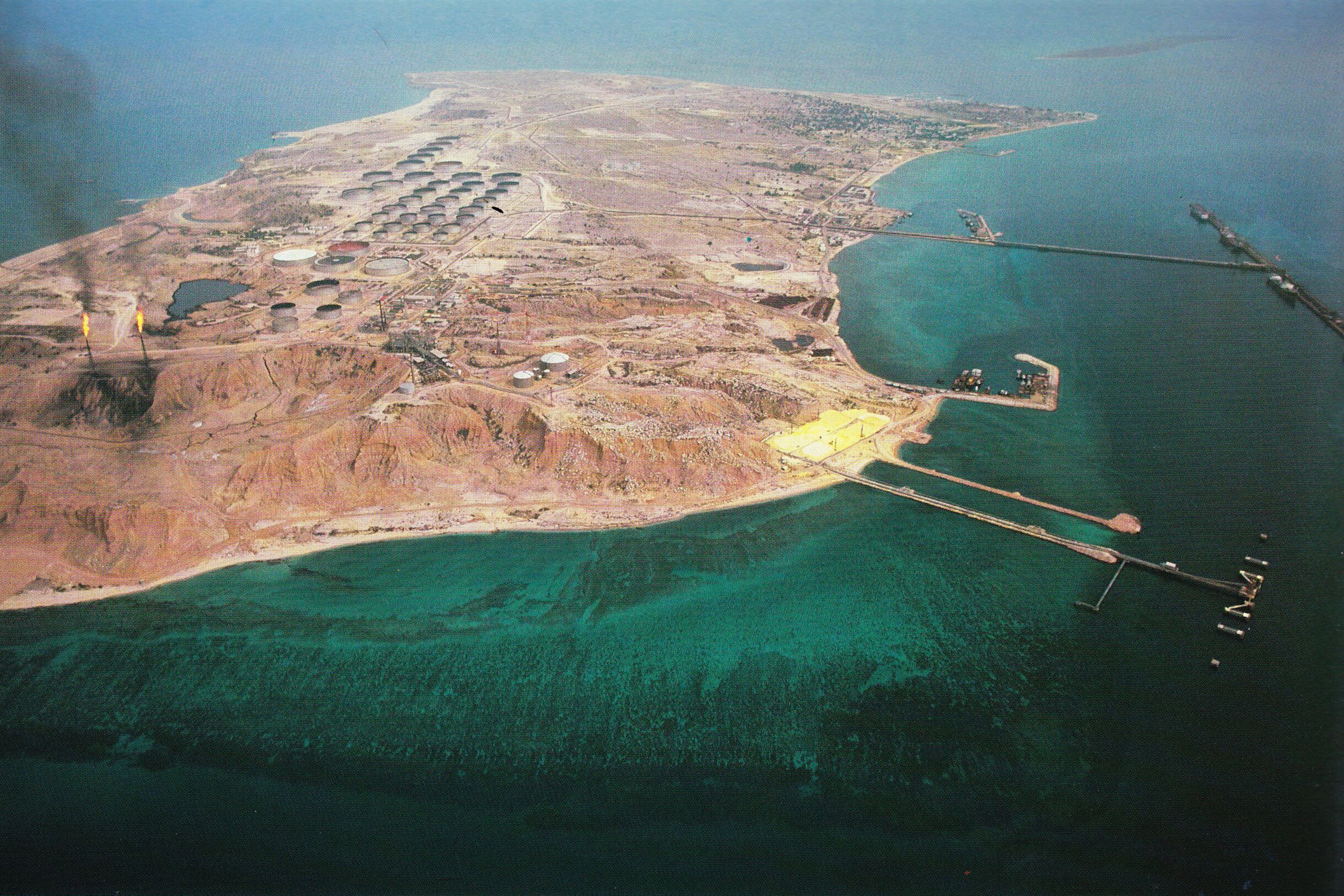 Imagen de la isla de Kharg en el 2009. (Dominio público).