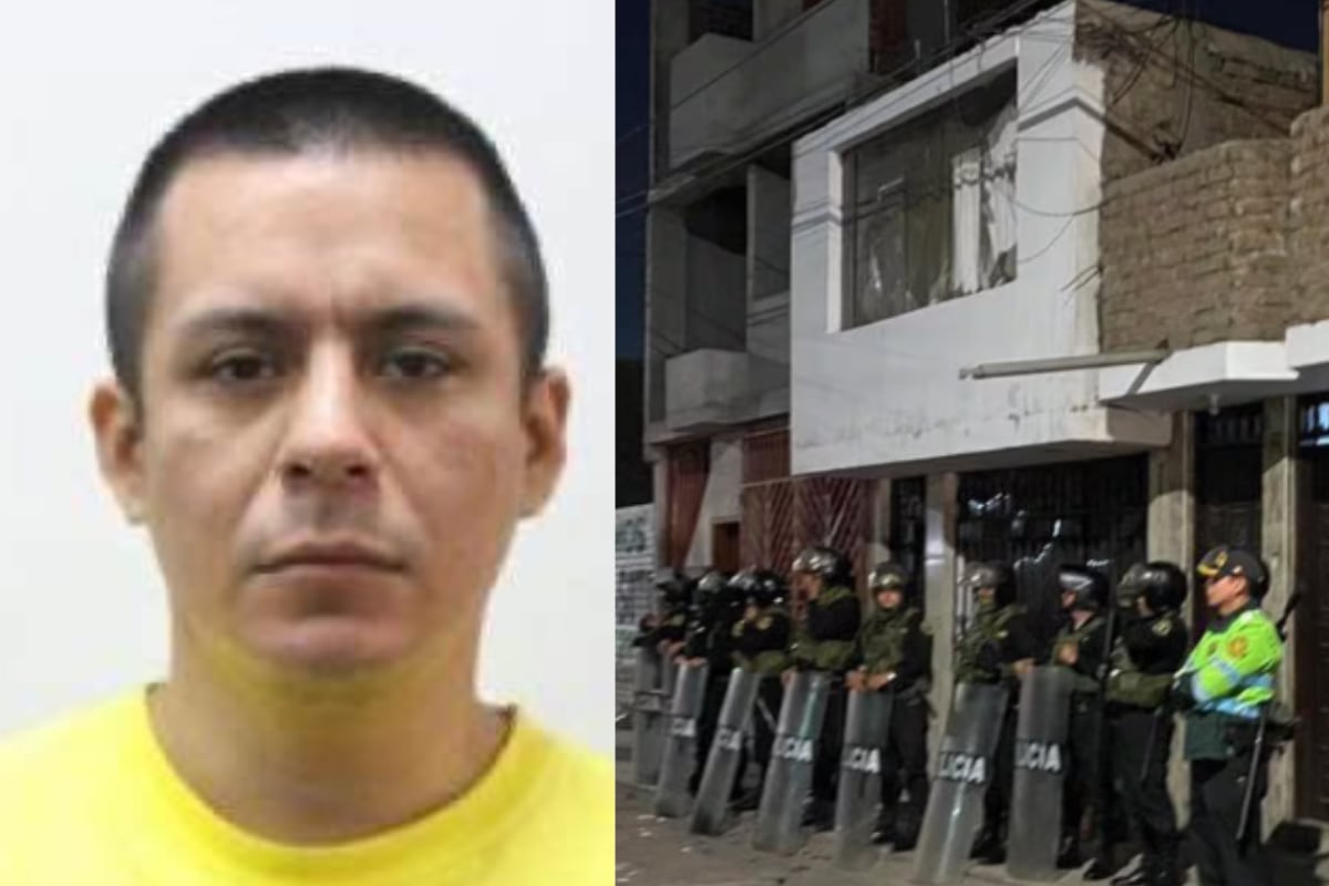 Policía resguarda vivienda del sujeto que asesinó a perrita en Trujillo. Foto: capturas