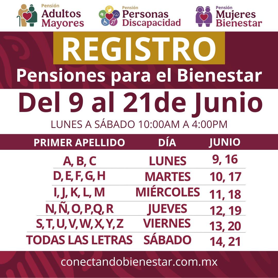 Estas son las fechas en las que puedes realizar el registro para la Pensión Mujeres del Bienestar en junio 2025. (Foto: conectando_mx)