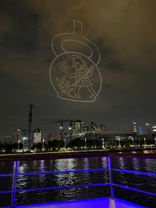 Uno de los espectáculos más llamativos de la muestra fue la exposición de drones recreando diversos aspectos de la historia de la civilización peruana. (Foto: José Koechlin)