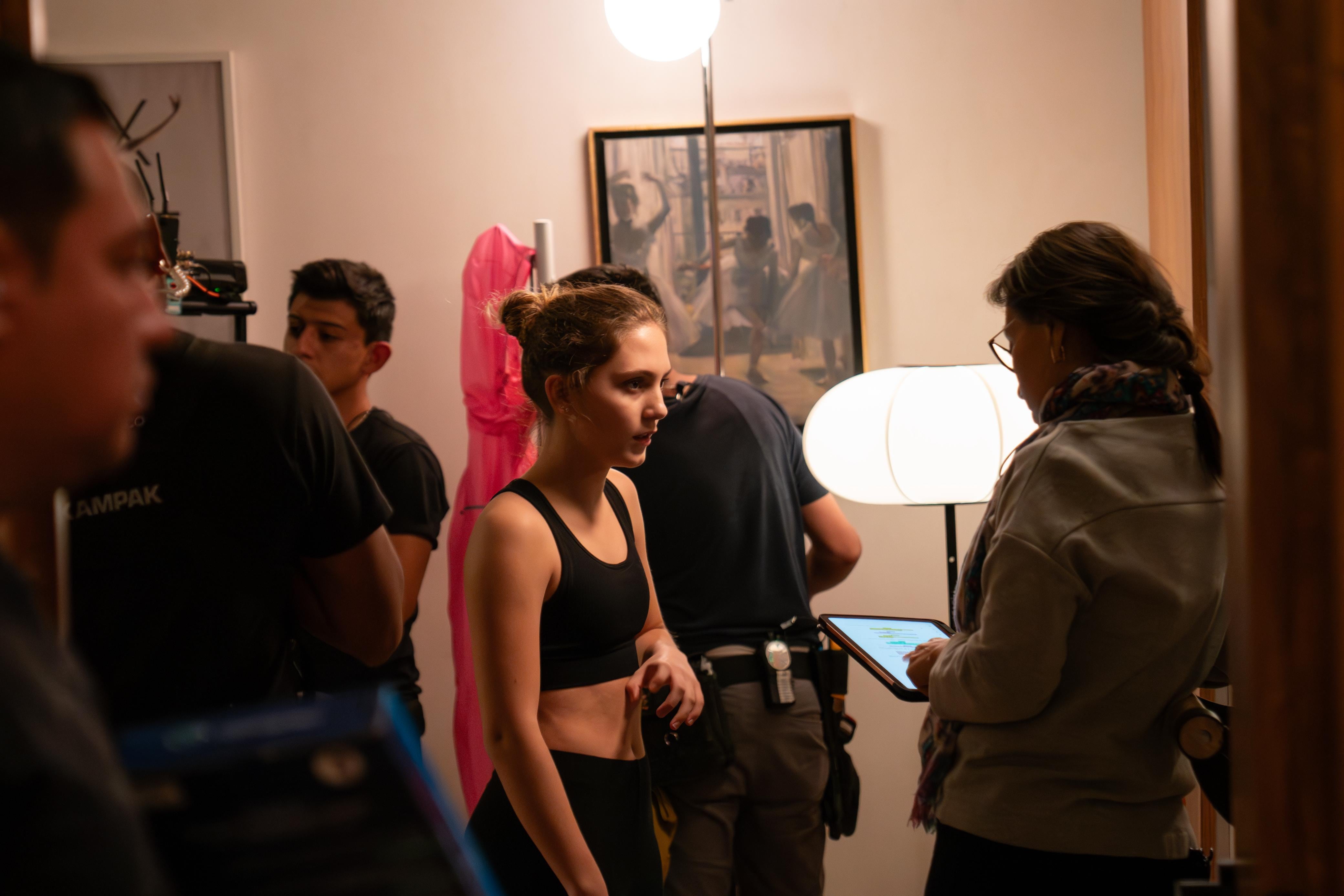 Ivanna Castro, durante el rodaje de "Con esa misma mirada".