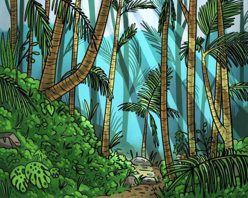 En esta imagen, un pequeño tigre se esconde entre la vegetación. ¿Serás capaz de encontrarlo en tiempo récord?