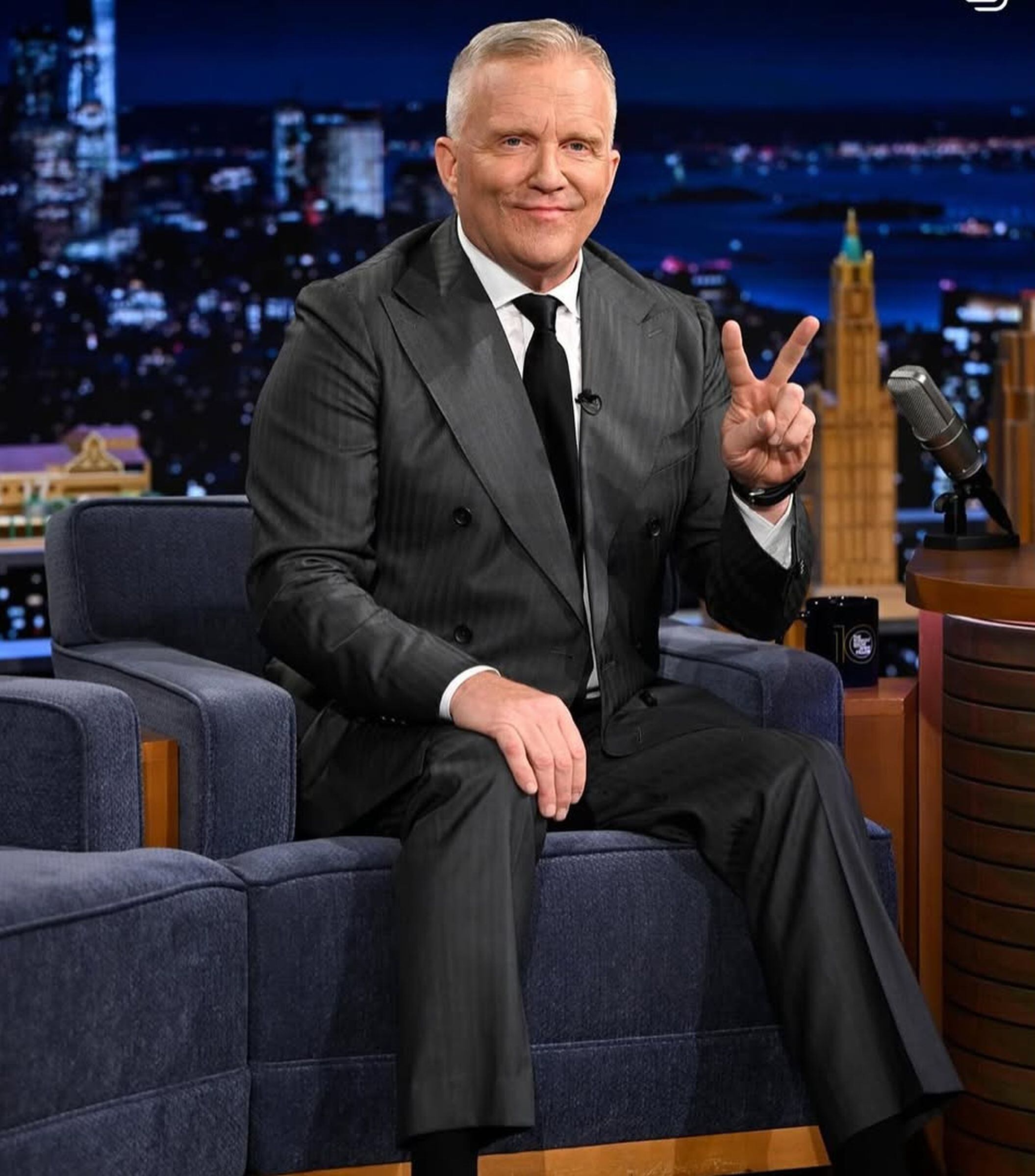 Anthony Michael Hall visitó hace algunas semanas "The Tonight Show" para promocionar la última temporada de "Reacher" (Foto: Anthony Michael Hall / Instagram)