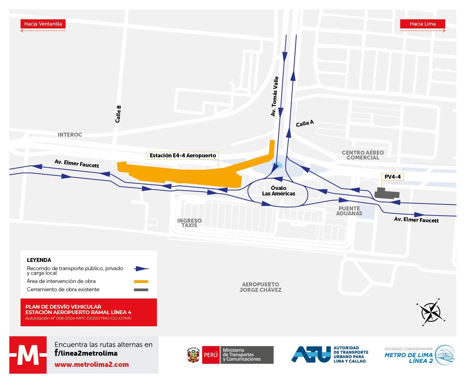 (Fuente: Facebook Línea 2 del Metro de Lima y Callao)