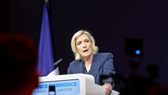 La ex presidenta del grupo parlamentario francés de extrema derecha Rassemblement National (RN), Marine Le Pen. (Foto de FRANCOIS LO PRESTI / AFP)