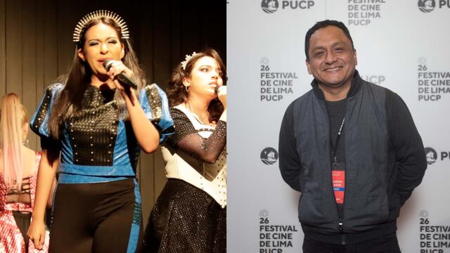 A la izquierda, presentación musical llevada a cabo en la inauguración del Outfest PErú 2023. A la derecha el director del evento, Rolando Salazar. Fotos: Hugo Pérez- El Comercio/ Outfest.