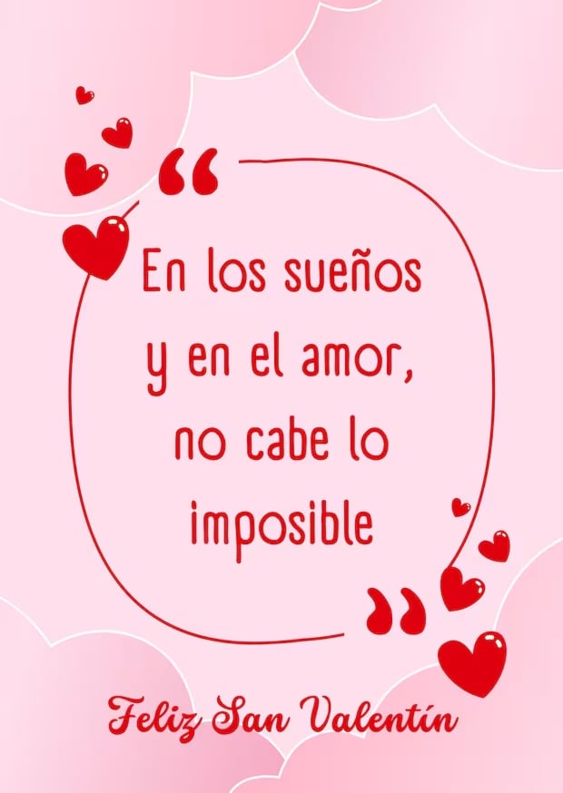 Imágenes con mensajes cortos para compartir por San Valentín. (Imagen: Canva)