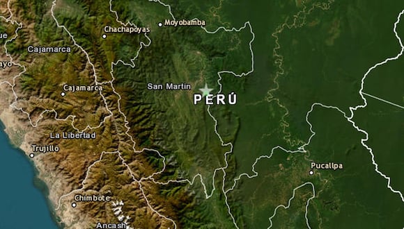 Sismo de magnitud 4.1 se registró este lunes 10 de junio en el departamento de San Martín | Imagen: IGP