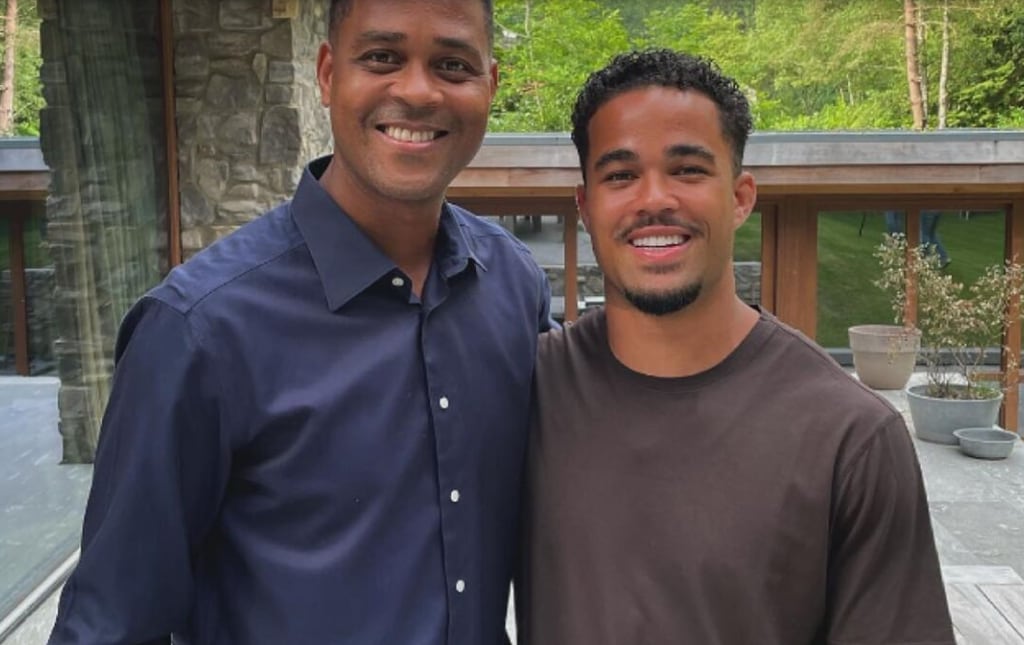 Patrick Kluivert y su hijo.