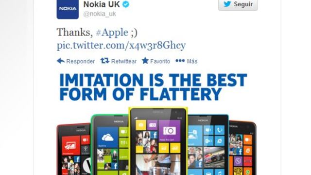 Nokia ‘troleó’ a Apple en plena presentación del iPhone 5C