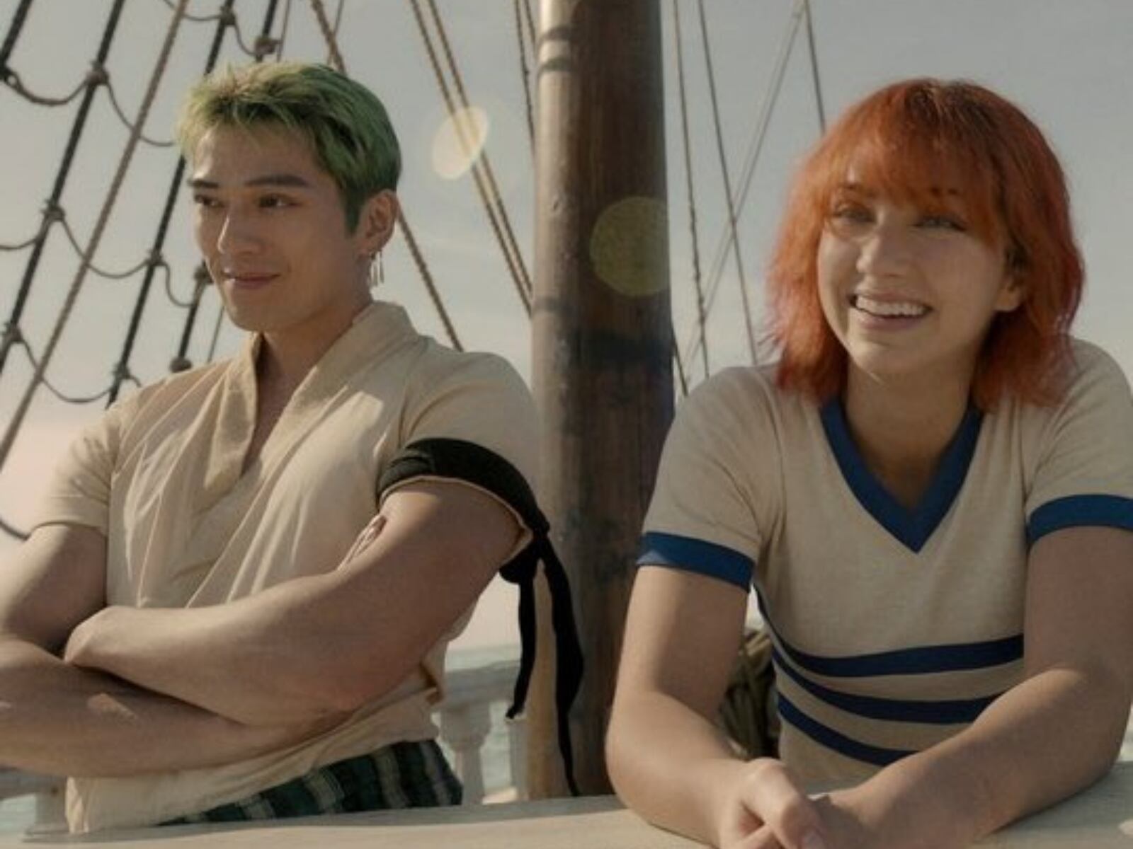 Emily Rudd y Mackenyu interpretan a Nami y Zoro en el live-action de “One Piece” (Foto: Netflix)