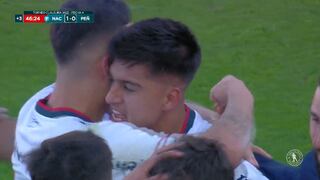 Potente cabezazo: Laborda anotó el 1-0 del Nacional vs. Peñarol en el final del primer tiempo | VIDEO