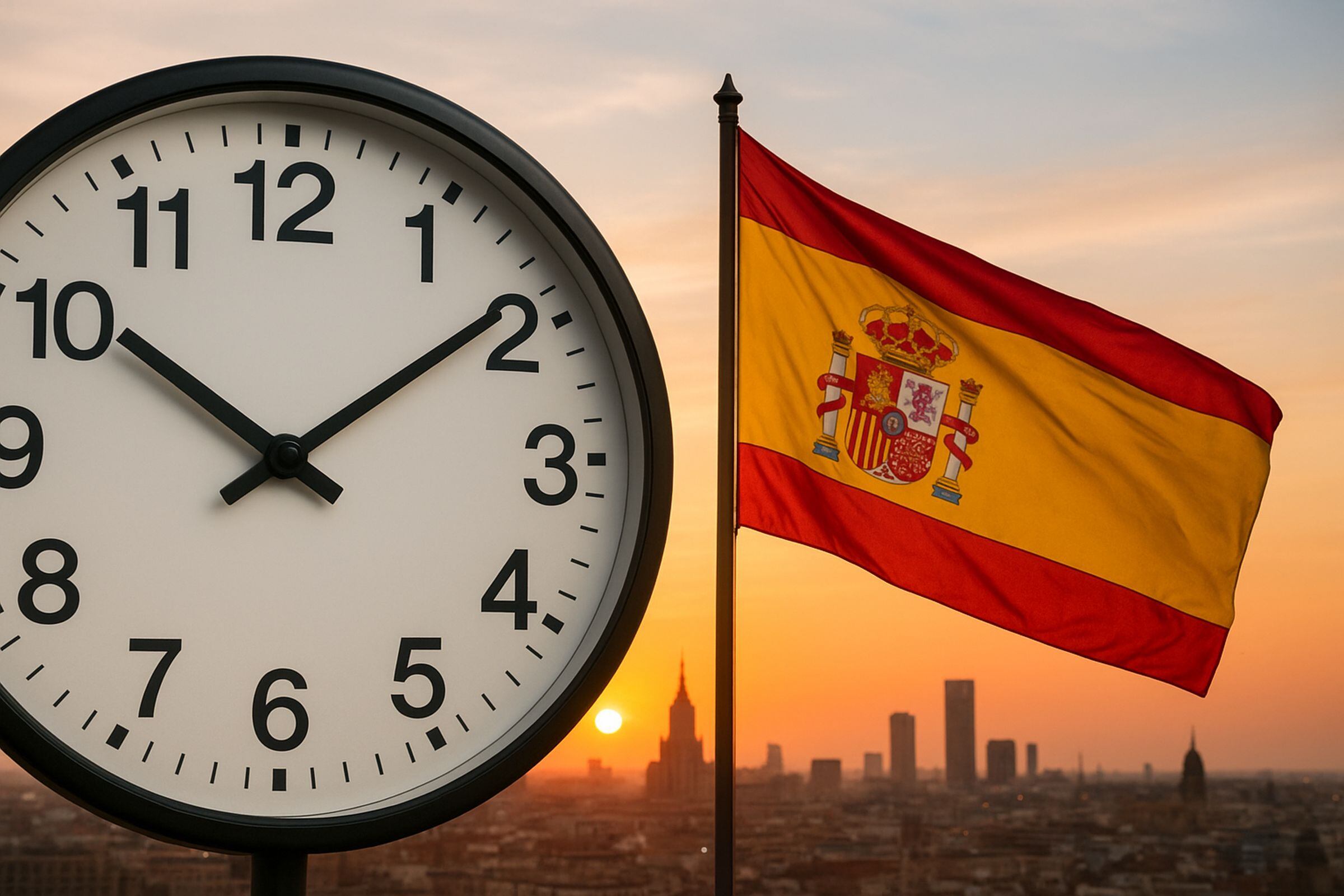 Este domingo 26 de octubre de 2025, España realizará el cambio de hora para volver al horario de invierno. (Foto: Open AI)