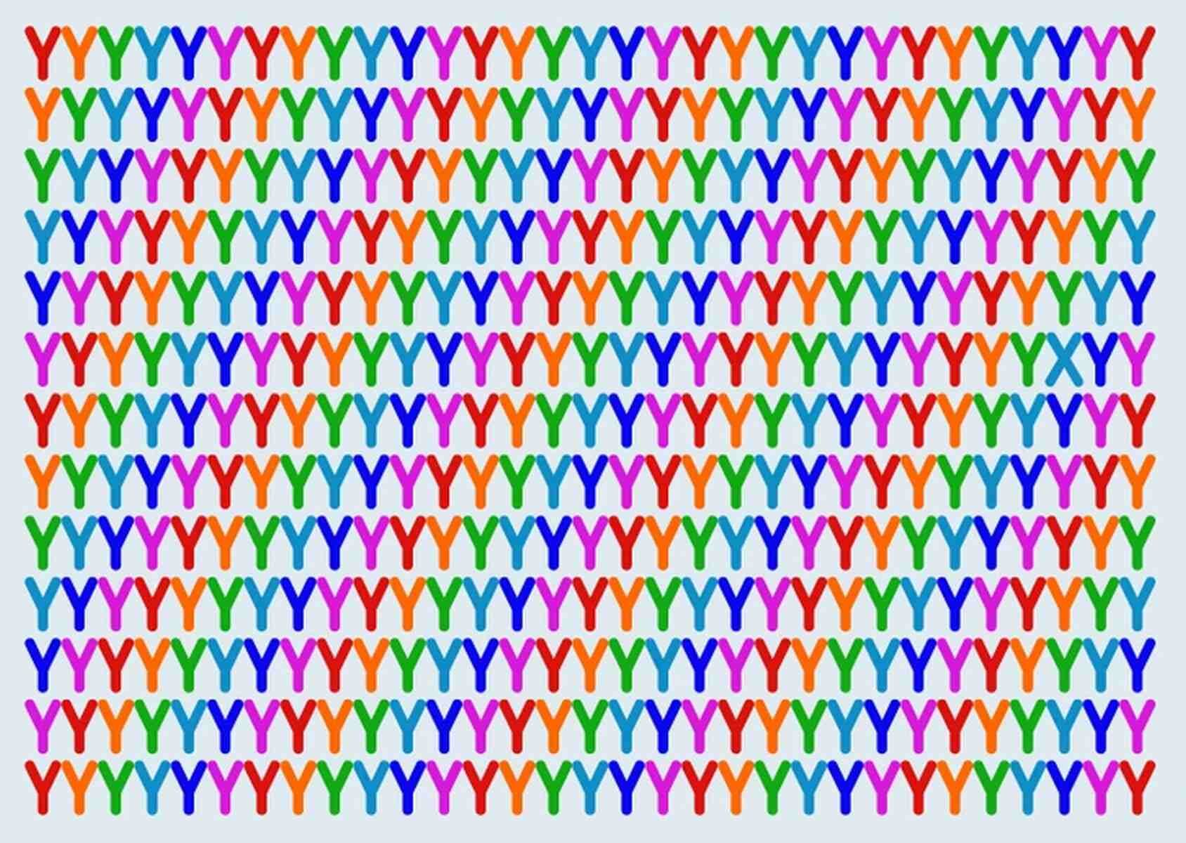 RETO VISUAL | Esta imagen te muestra bastantes letras ‘Y’. Tienes que localizar la ‘X’. (Foto: genial.guru)