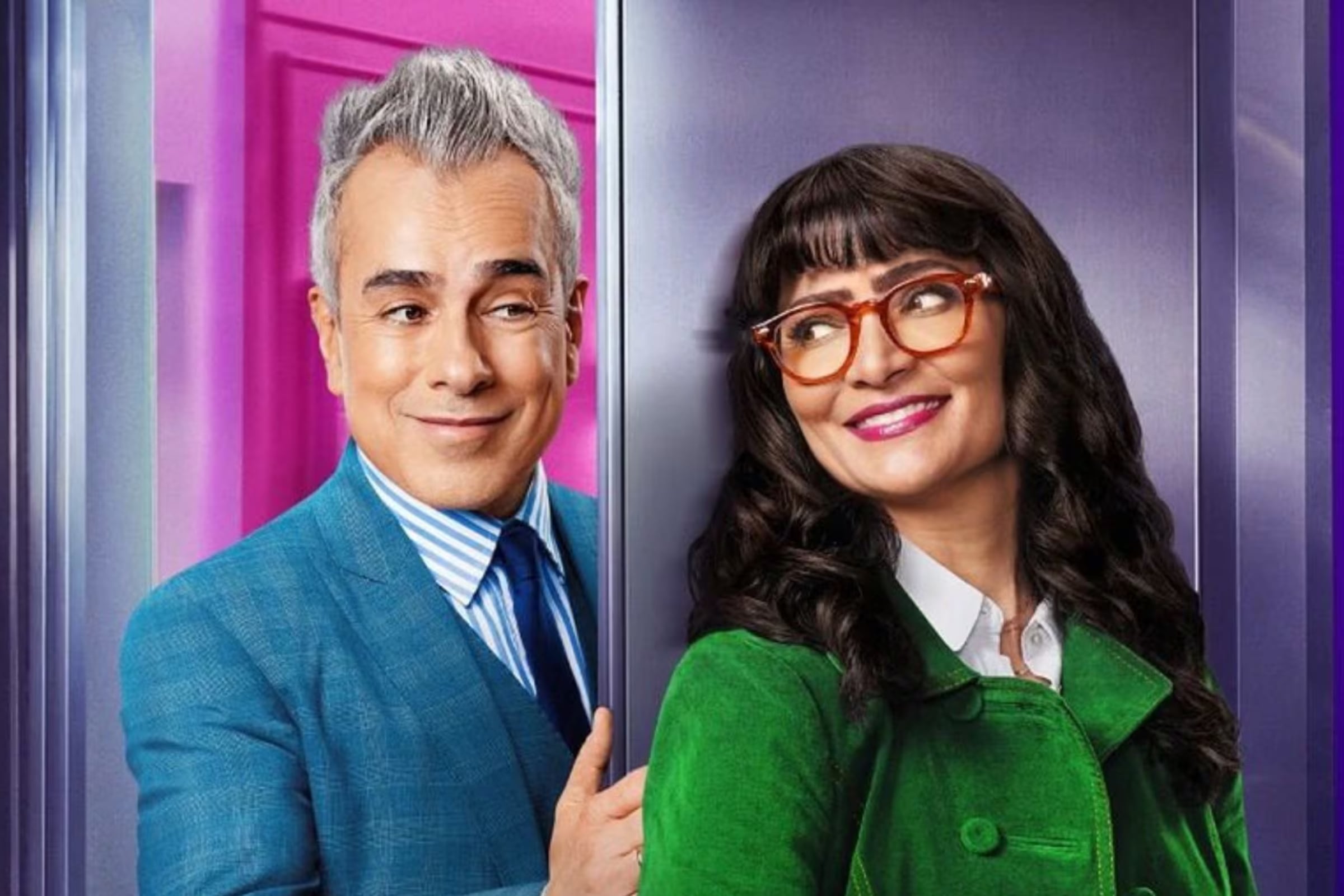 Ana María Orozco como Beatriz Aurora Pinzón Solano y Jorge Enrique Abello como Armando Mendoza Sáenz en "Betty, la fea: la historia continúa"