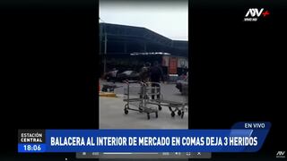 Comas: tres heridos deja balacera en el interior del mercado Unicachi