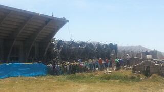 Arequipa: 16 obreros resultaron heridos tras caída de tribuna en construcción