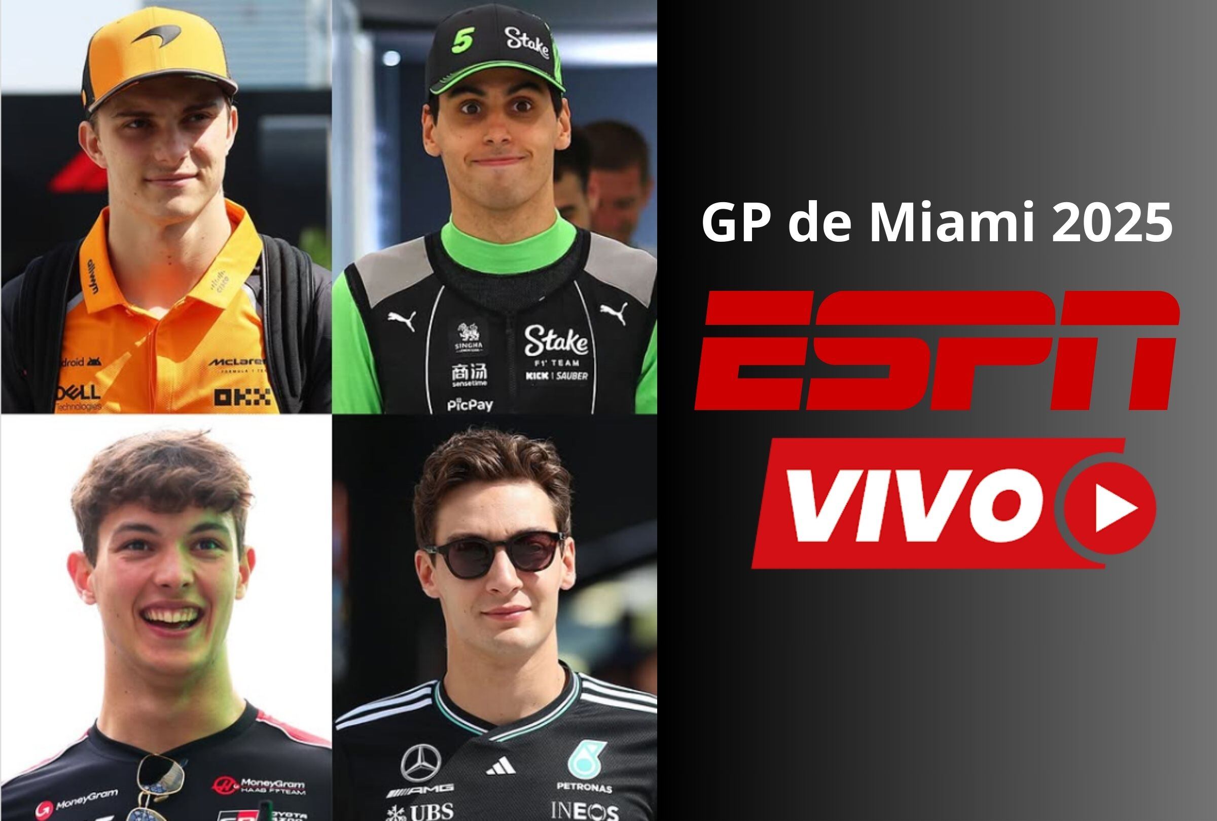 ESPN transmitirá en sus pantallas la sexta prueba de la temporada, el GP de Miami 2025 en vivo, y vía Disney Plus online. (Foto: Composición Canva)