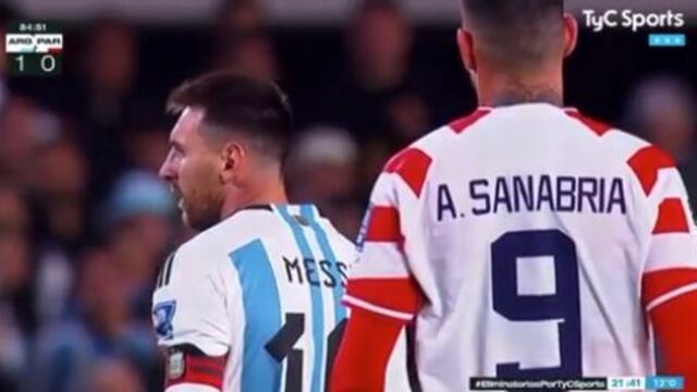 Antonio Sanabria escupió a Lionel Messi en el Argentina - Paraguay por Eliminatorias | VIDEO