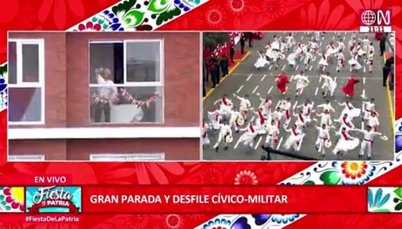 Captan baile durante Gran Parada Militar. (Foto: América Noticias)